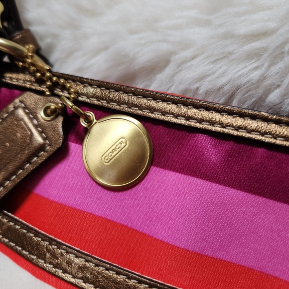 Coach Legacy Stripe Sateen Tote Bag - Picture 15 of 15